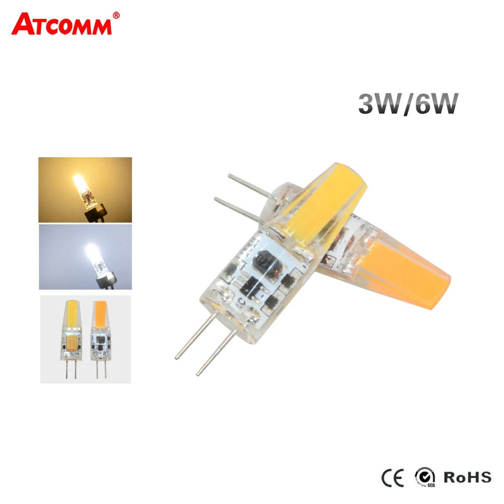 G4 светодиодный диодный светильник 12 В 3 Вт 6 Вт Высокая яркость без мерцания Cob светодиодный G4 люстра светильник лампа замена галогенная лампа 10 шт./лот
