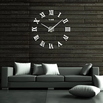 

Hot Sales Modern Design Large DIY Wall Clocks 3D Acrylic Mirror Stickers 2019 New Arrivals Metal Quartz Clock Needles Home Decor
