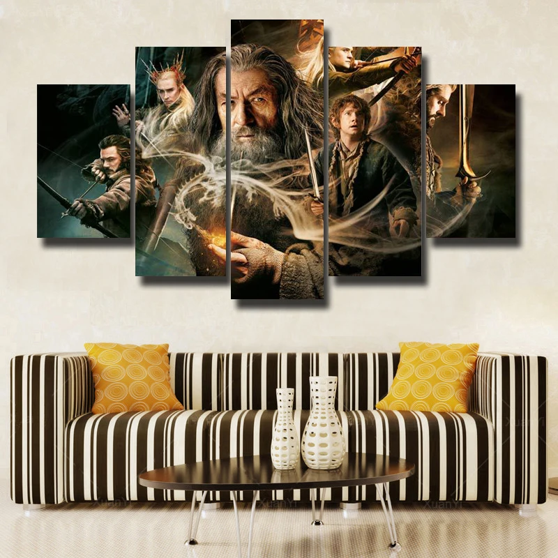 5 Panel Movie The Hobbit: The Desolation Of Smaug Gandalf