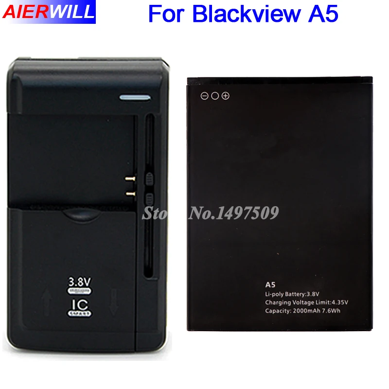 Аккумулятор 2000 мАч + универсальное зарядное устройство для Blackview A5|battery for|a5