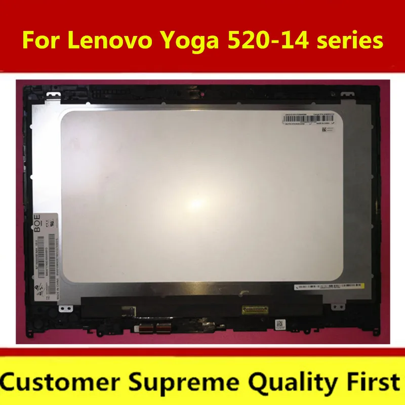 Для lenovo Yoga 520-14 80X8 520-14IKB 1" ЖК-экран+ сенсорный дигитайзер в сборе с рамкой