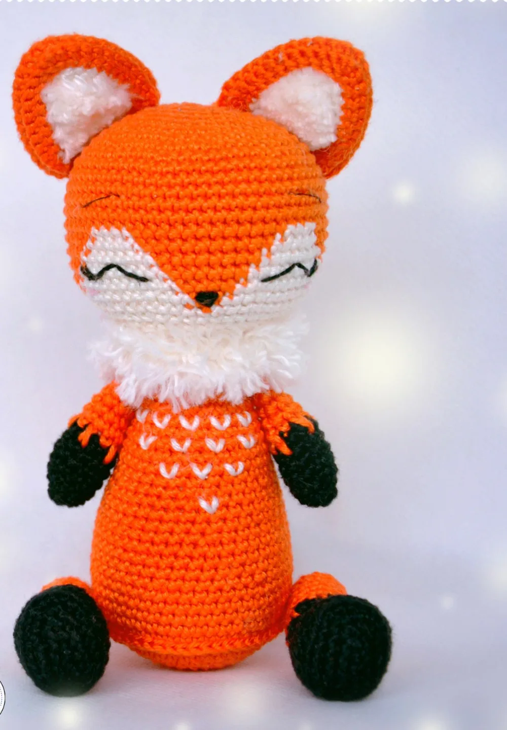 Вязаные Игрушки Кукла-амигуруми лиса детская модель номер XC041038