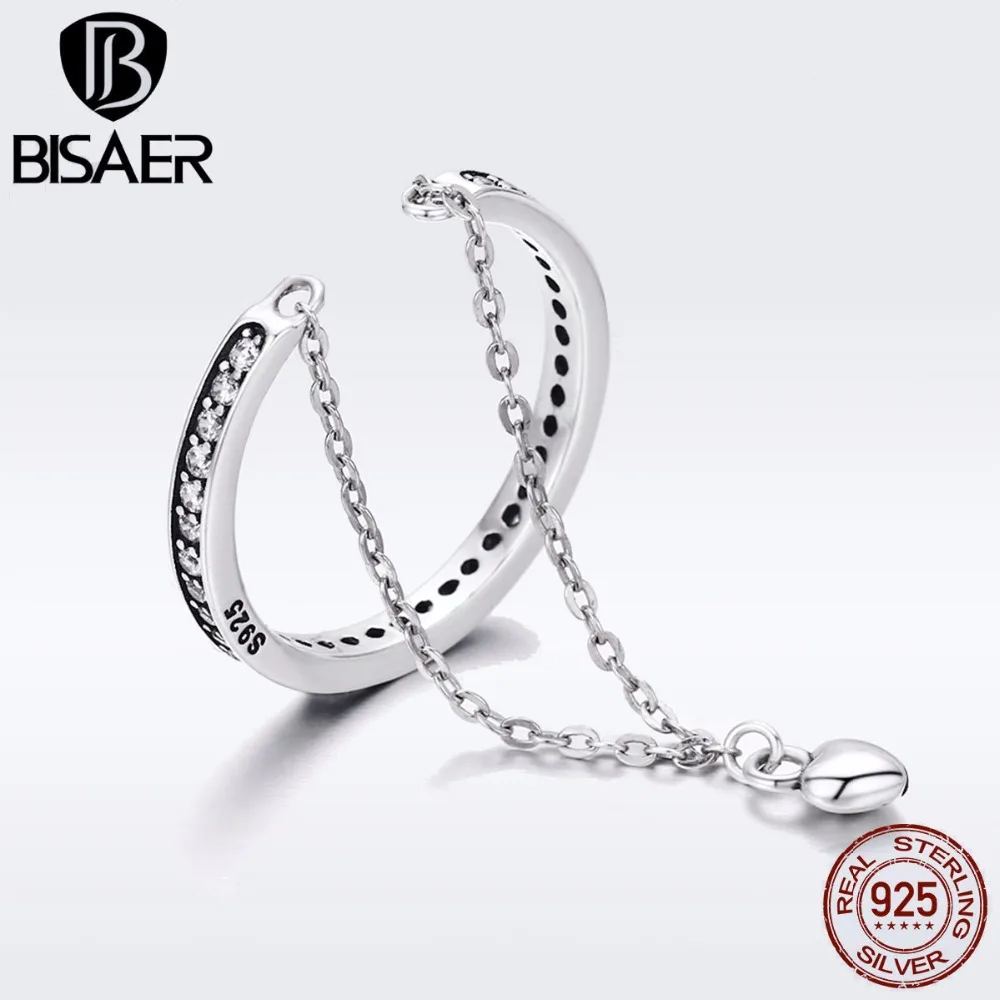 100% 925 Sterling Silver To My Special Love Heart Dangle Double Layers Finger Rings for Women Girl Sterling Silver Jewelry Gift