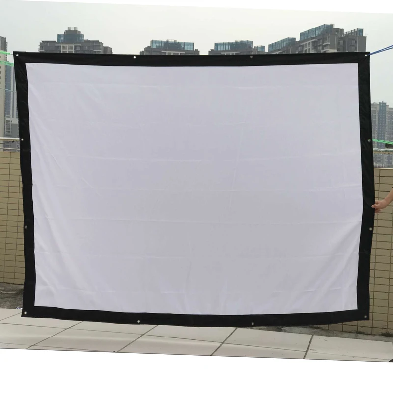 Folded HD Projector screen 100 inches 169 Factory supply Simple White