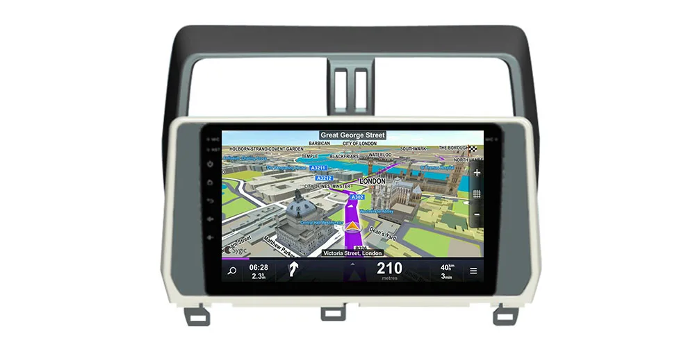 10.1 HD IPS Screen DSP Stereo Android Car DVD GPS Navi Map For Toyota Prado 2018~2019 2 DIN multimedia player radio WiFi system 6