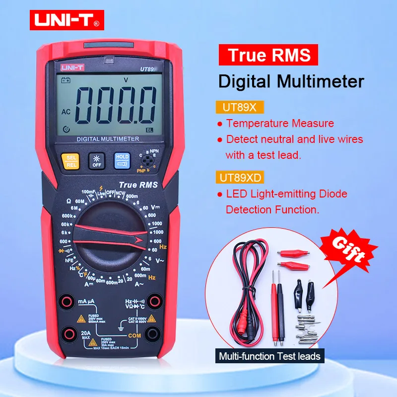 Цифровой мультиметр UT89X/UT89XD истинный RMS 20 А высокотоковый