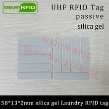 UHF RFID tag laundry soft silica gel Washable heat resisting 915m 868m 860-960M Alien H3 EPC Gen2 6C smart card passive RFID tag