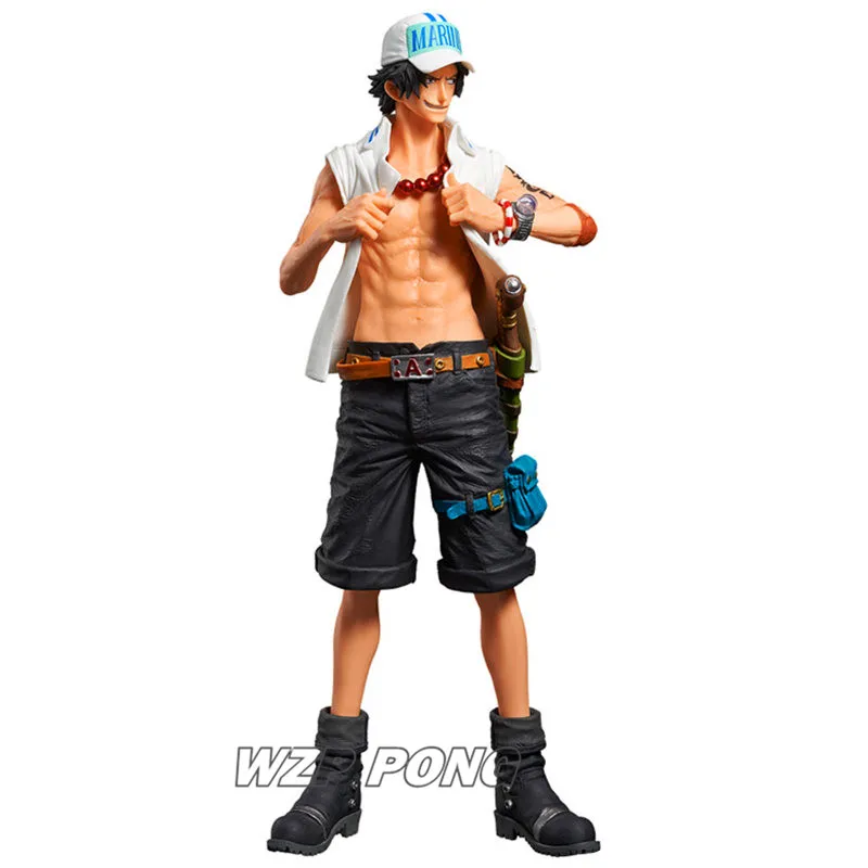 

25CM One Piece Portgas D Ace Standing Stance Toy PVC Navy suit Zero Action Figure Model Toys Collection Gift