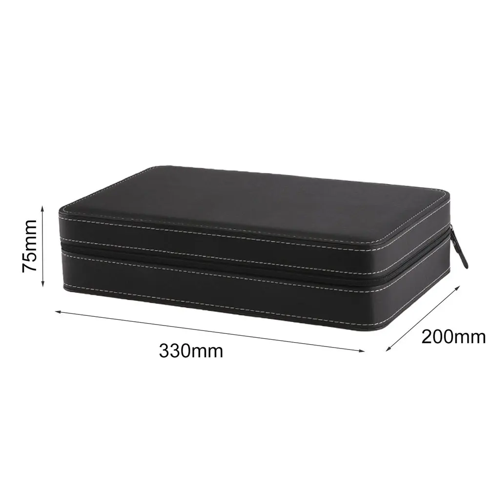 6/10/12 Slots Watch Box Storage Organizer With Zipper Simple Style Multi-functional Bracelet Display Casket watch stand vitrina