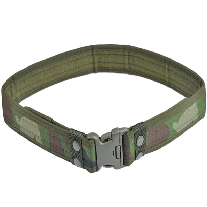 

High Quality Mens Belts Camo Waistband Tactical Hunting Equipment New Woodland Field Military Belt Wholesale