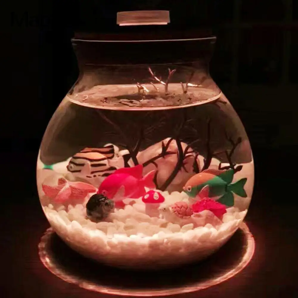 10 см Terrariums Wish Bottle Ночной светильник Luminaria цветной 10 см светодиодный Terrariums Wish Bottle Ночной светильник стеклянная бутылка для аквариума