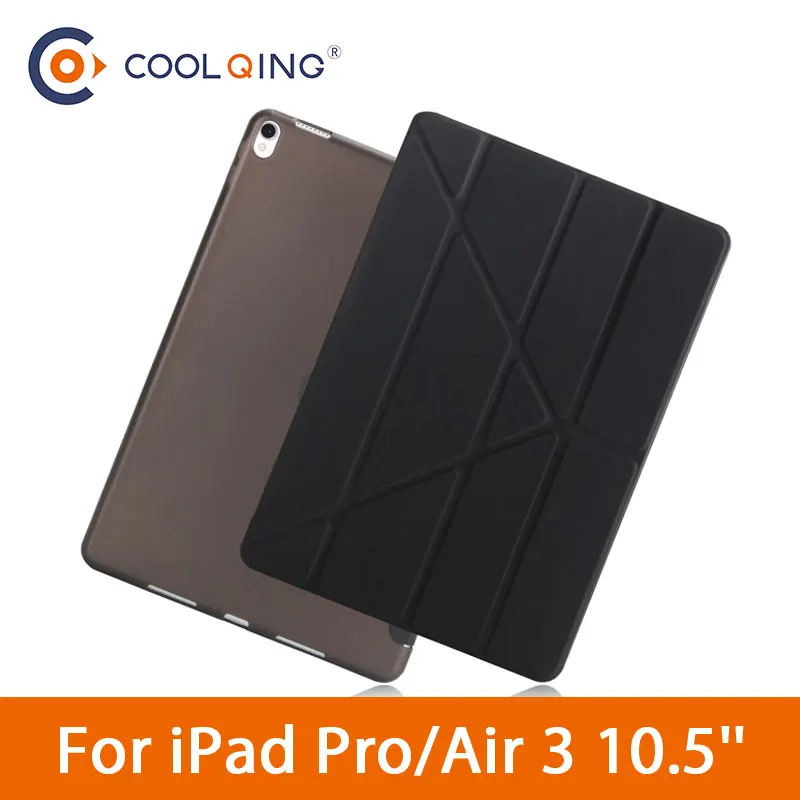 

TPU Soft Tablets Case For iPad Pro 10.5 2017 iPad Air 3 10.5 2019 Smart Multi-folded Protective Cover For iPad Pro Air Case 10.5