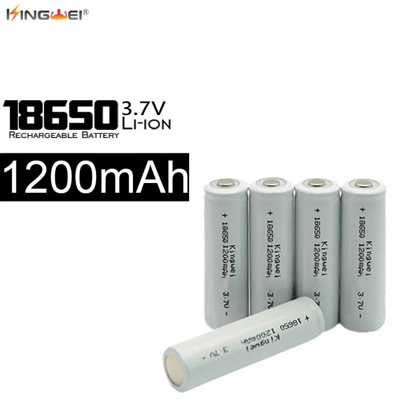 3 unids kingwei 1200 mAh 18650 Baterías batería recargable 3.7 V li-ion de litio para linterna antorcha juguete e-book Camara 3 unids kingwei 1200 mAh 18650 Baterías batería recargable 3.7 V li-ion de litio para linterna antorcha juguete e-book Camara