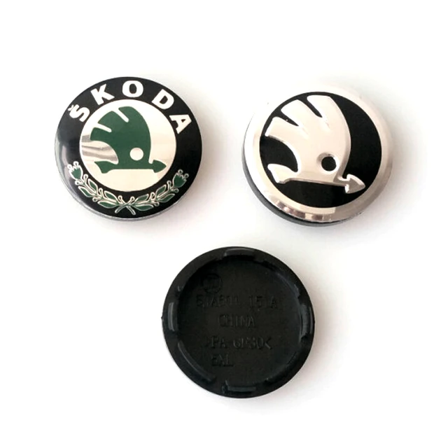 Set of 4 For Skoda Car Emblem Wheel Center Hub Cap Auto Wheel Badge