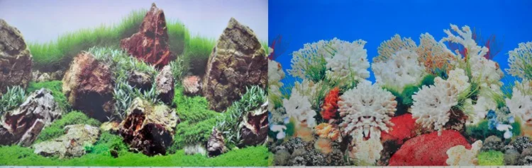 Не самоклеющиеся высота 30-60 см 90 см аквариумные украшения аквариум водонепроницаемый фон обои наклейки поставки