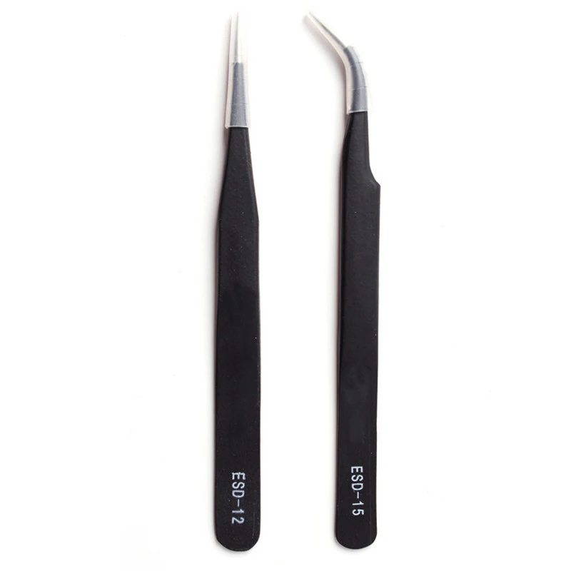 

2 pieces of different styles nipper Straight + Curved Nail Art False Fake Eye Lashes Eyelash Extension Tweezers Nippers