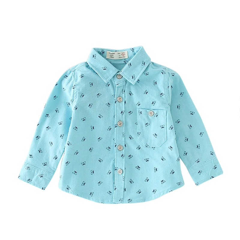 Детская рубашка для маленьких мальчиков осенний хлопковый текстиль с принтом с длинными рукавами, Детская рубашка модная детская одежда