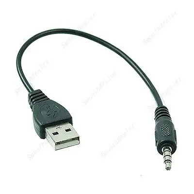 1pcs New USB Male to 3.5mm Audio Stereo Headphone Jack Plug Cable For MP3 MP4 Black | Электроника