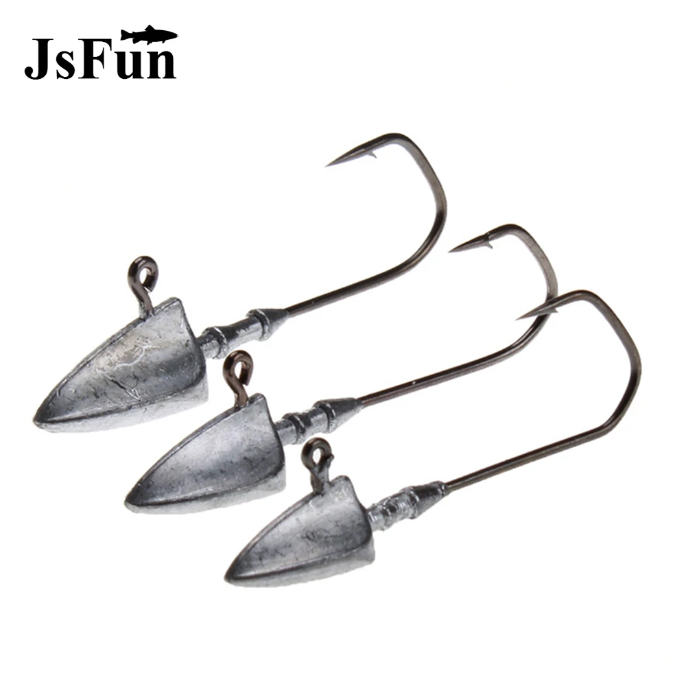 

JSFUN 20PCS Crank Jig Head Hook 3.5-20g Fishing Hook Lead Jig Lure Hard Baits Soft Worm Fishing Tackle Accessories FH1000