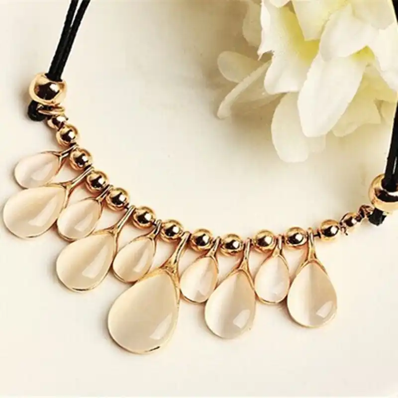Женское Ожерелье с опалом и цветами|chain necklace|necklace flowernecklace chain |