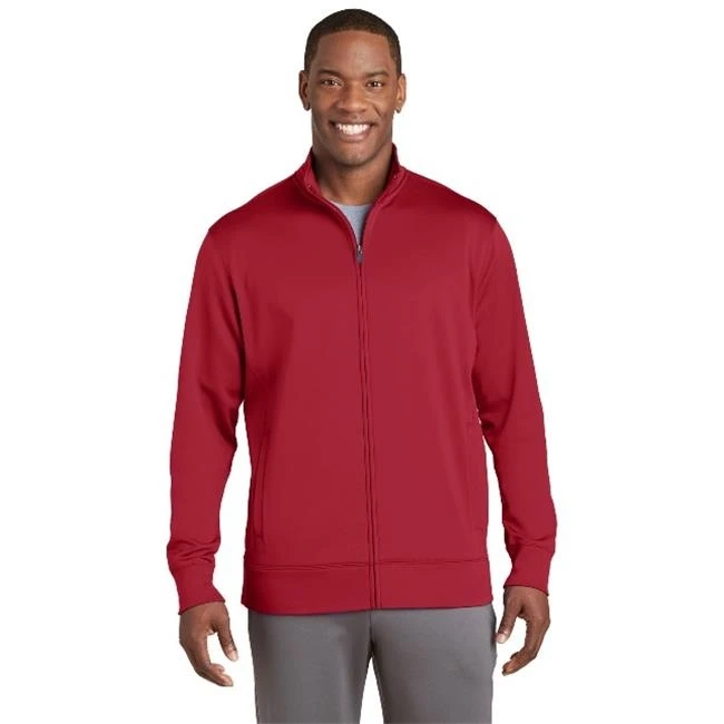 Sport-Tek ST241 Sport Wick Fleece Full Zip Jacket Deep Red - 3XL