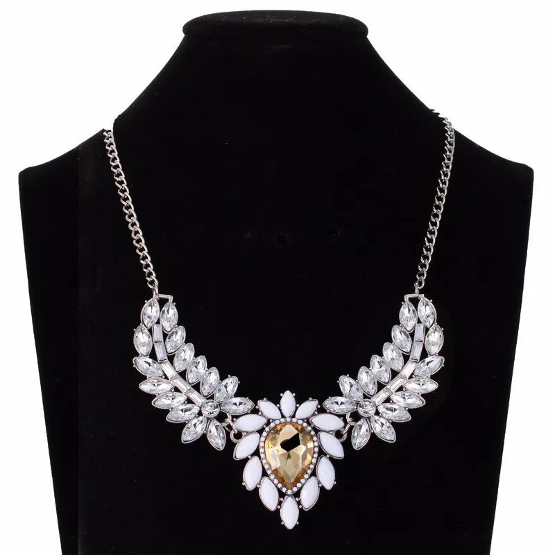 5 цветов, роскошное большое ожерелье-чокер с подвеской, великолепное женское роскошное свадебное ожерелье, ювелирные изделия из синтетических драгоценных камней
