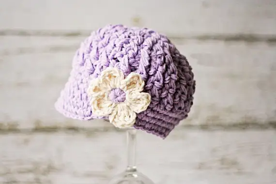 purple toddler hat