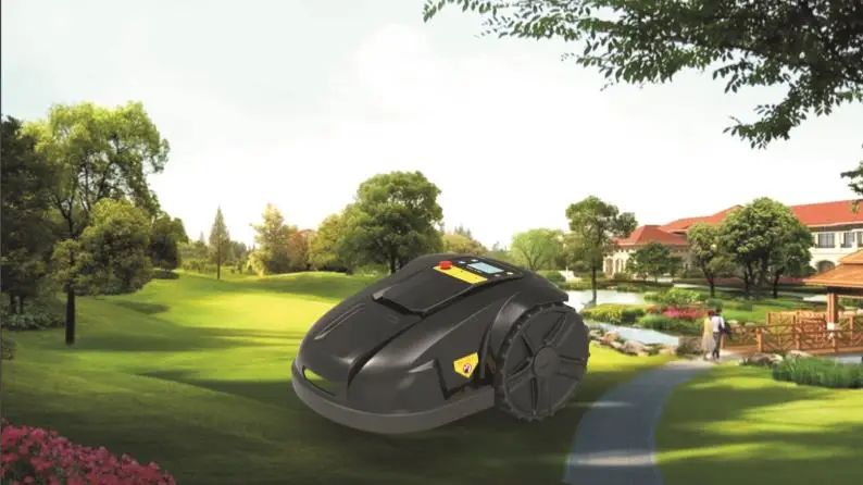 Newest WIFI control waterproof robot lawn mover with mowing schedule intelligent cutting height on LCD display | Бытовая техника