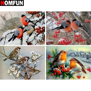 

HOMFUN Full Square/Round Drill 5D DIY Diamond Painting "Animal bird" 3D Embroidery Cross Stitch 5D Home Decor Gift
