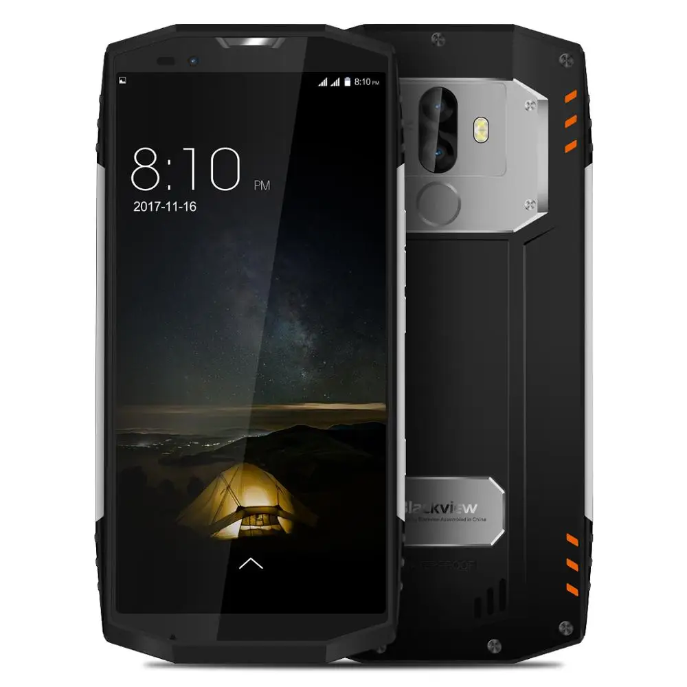 Смартфон Blackview BV9000 Helio P25, четыре ядра, 4 Гб+ 64 ГБ, 5,7 дюймов, IP68, водонепроницаемый, NFC, 4G, мобильный телефон, 4180 мА/ч, батарея Мп, камера - Цвет: Silver