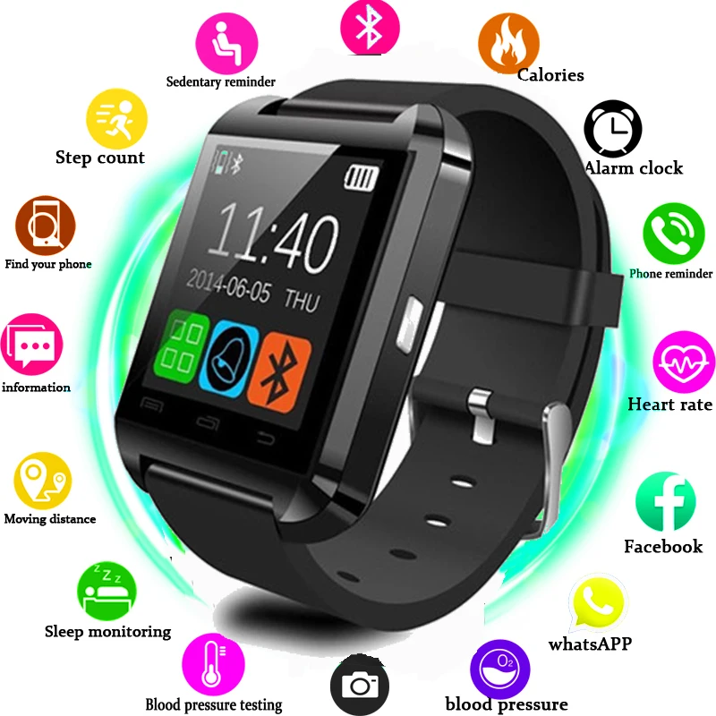 

Smartwatch Men Women Bluetooth Smart Watch for iPhone IOS Android Smart Phone Wear Clock Wearable Device Smartwach PK GT08 DZ09