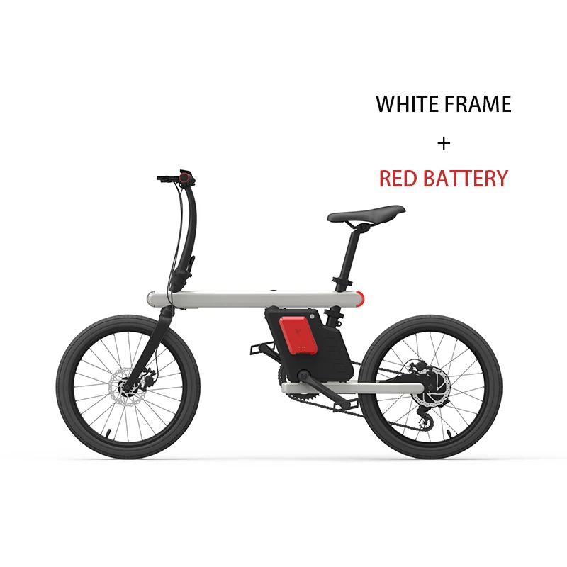 20 дюймов Электрический городской велосипед 36 В литиевая батарея складной электрический велосипед версия скорости 250 Вт двигатель чистый Электрический для езды на электровелосипеде - Цвет: White and red