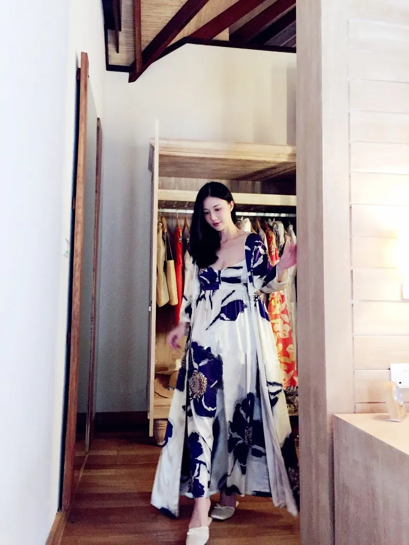 Женская Длинная Ночная сорочка из шелка и атласа|satin nightgown|sleepwear silkblue sleepwear |