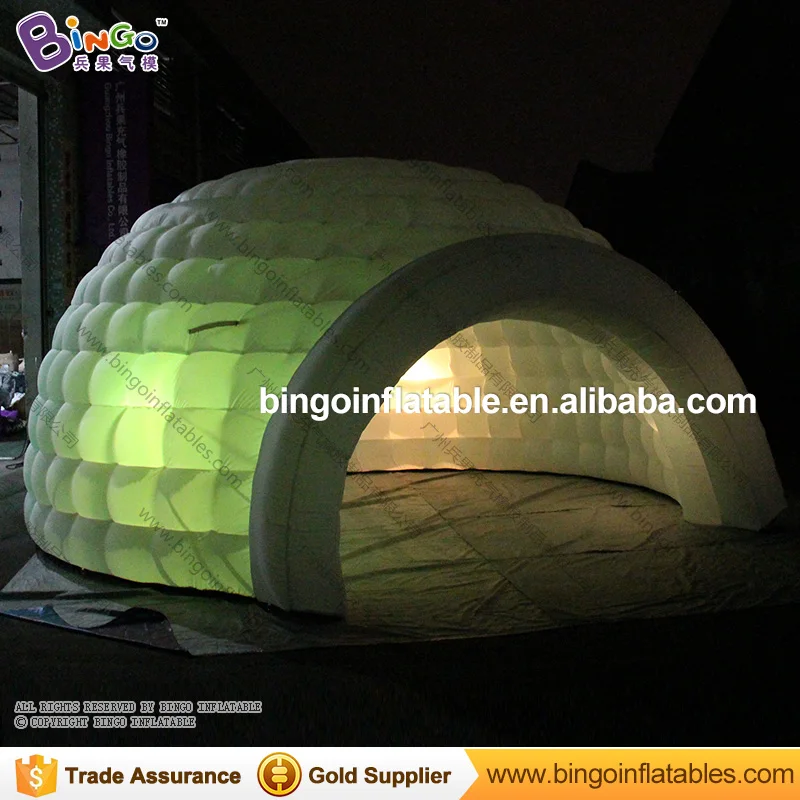  Free shipping 5meter diameter Color changing LED lighted inflatable dome tent/ igloo tent/ inflatab