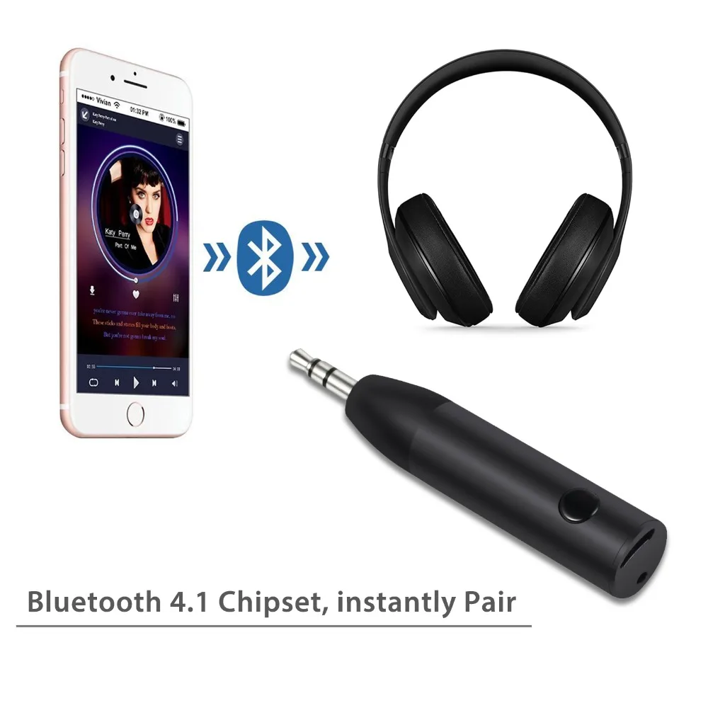 eSYNiC Mini Bullet Car 4 1 Bluetooth Music Receiver For Speaker Headphone Sensitivity Microphone CVC 6 0 Audio Wireless Receiver