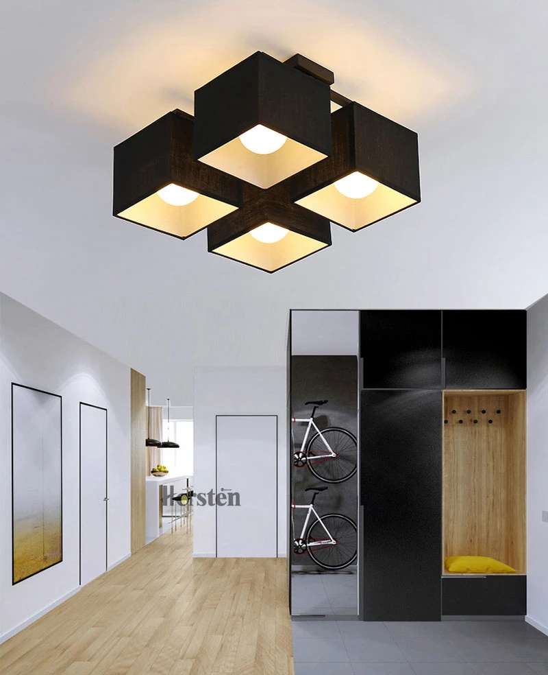 Fabric Art Cloth LED Ceiling Light 469 Heads Nordic Simple Ceiling Lamps Modern Living Room Lamp Bedroom Lighting 110-240V (18)