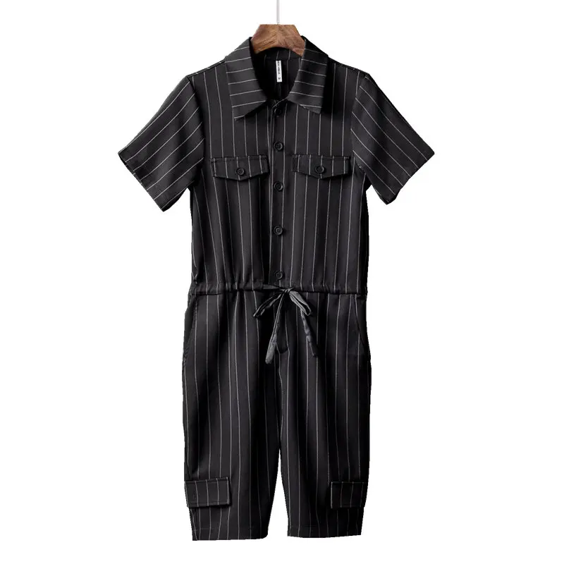 Мужская одежда стилист Мода Лето любители в британском стиле повседневные полосатые сиамские Шорты цельный одежды костюмы