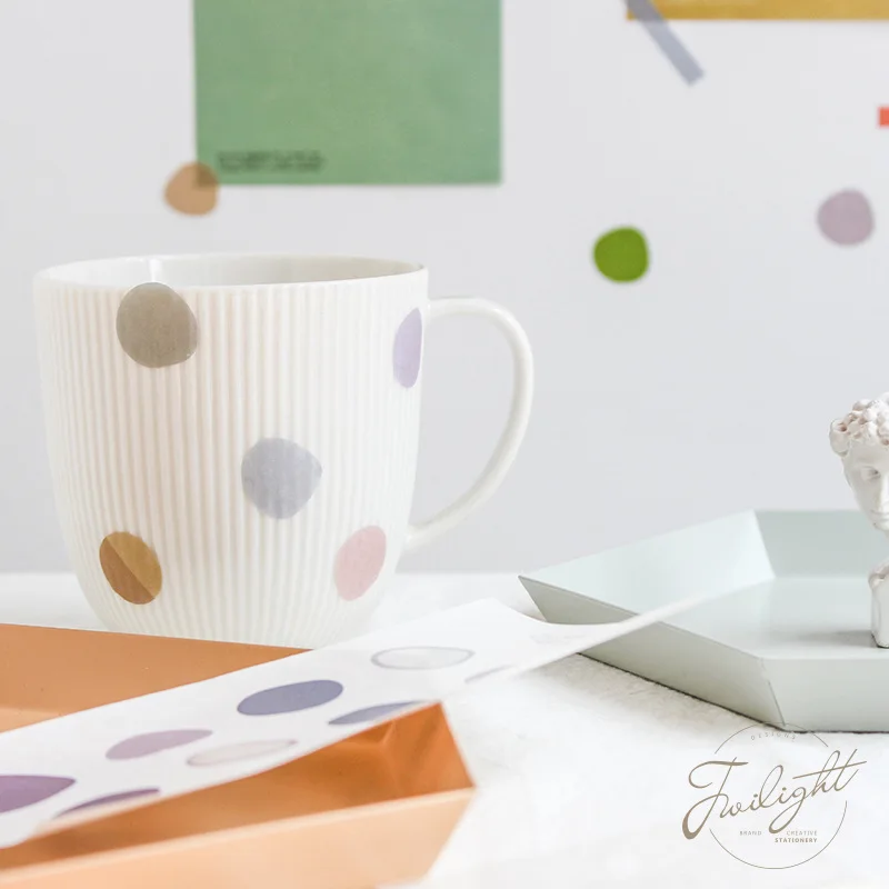 Irregular Round Macaron Color Stickers Paper Clear Decoration Creative Adhesive Sticker Kawaii School Supplies Bullet Journal