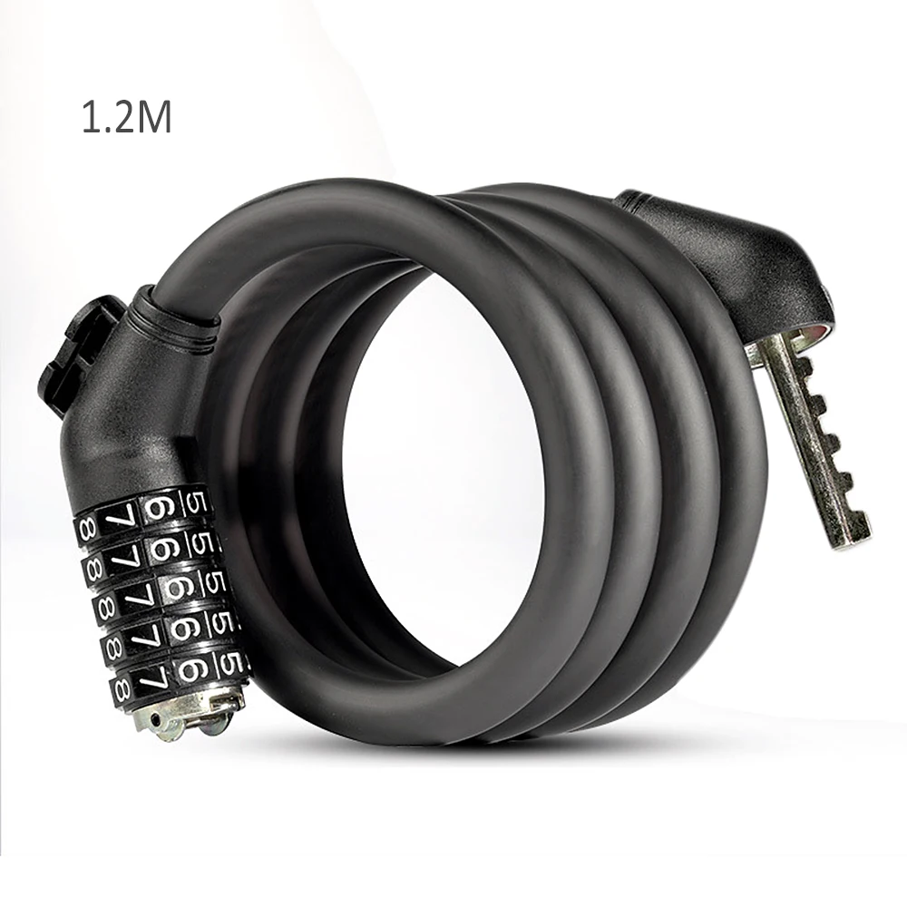Cable Lock Bicycle Bike Steel Anti Theft Safe Chain Lock With 5 Digit