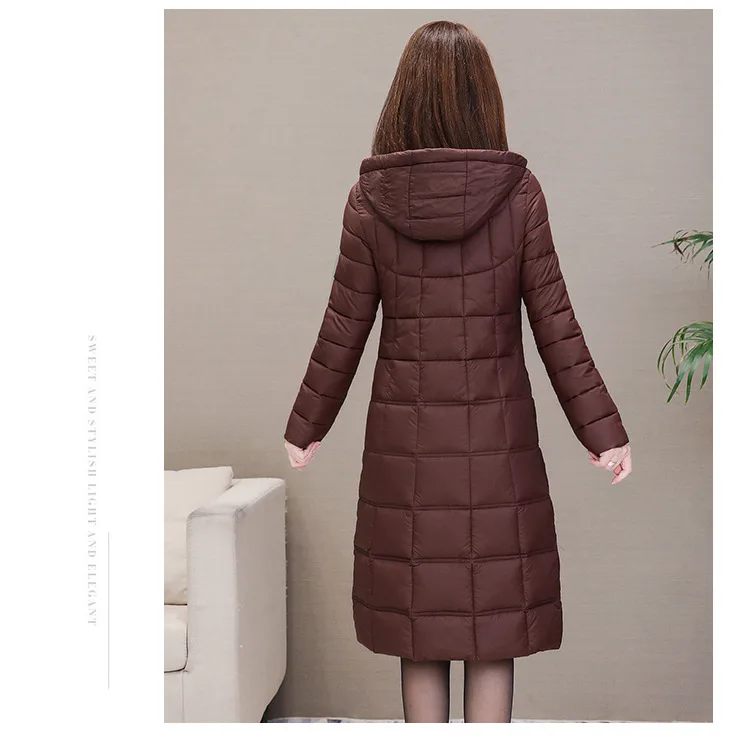 New Winter Jackets Women Plus Size 4XL Casual Hooded Warm Cotton Padded Coat Female Long Down Jacket Women Parkas Outerwear