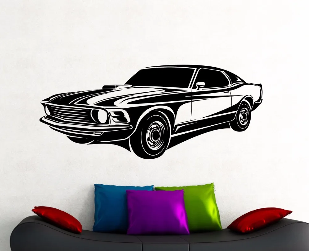 Removable Waterproof Vinyl Wall Stickers Muscle Car Removable Waterproof Vinyl Wall Stickers Muscle Car
