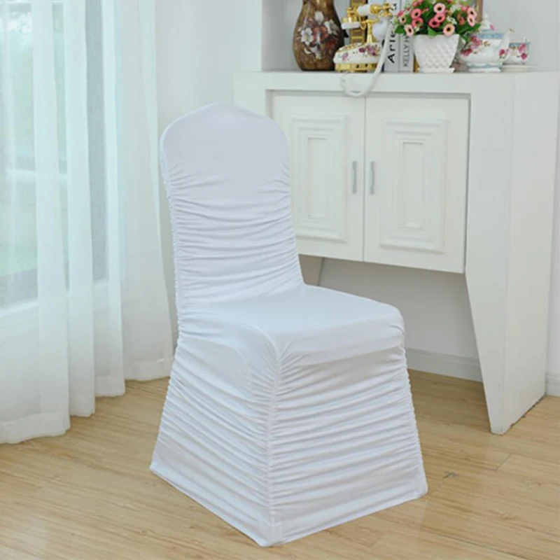 4Pcs Dining Chair Seat Covers Spandex Stretch Wedding Party Chair Covers Hotel Banquet Chair Slipcovers Housse De Chaise Mariage