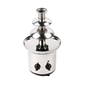 

Creative chocolate buffet 3rd floor stainless steel Fountain machine Chocolate Waterfall machine heating Hotel Party Commercial