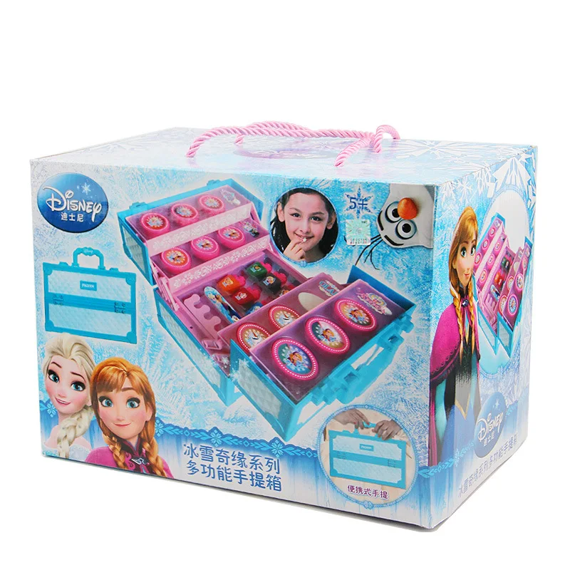 Disney Pretend Play princess frozen Variety Princess Multifunctional Suitcase Children's Cosmetic girls Toys