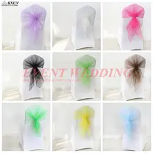 20 цветов органза галстук бант спандекс Чехол для стула на верхнюю часть капюшона для украшение для свадьбы