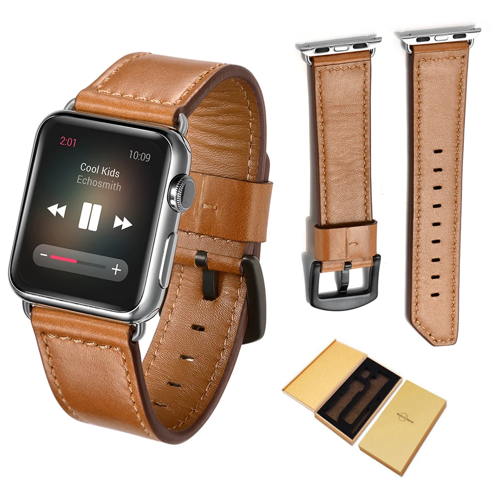 Yhnujm Band для apple watch ремешок 42 мм 38 кожаный iwatch серии 3/2/1 сменный