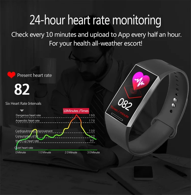 S18 Смарт фитнес-Браслет Водонепроницаемый SmartBand кровяное давление монитор сердечного ритма электронные часы здоровье браслет