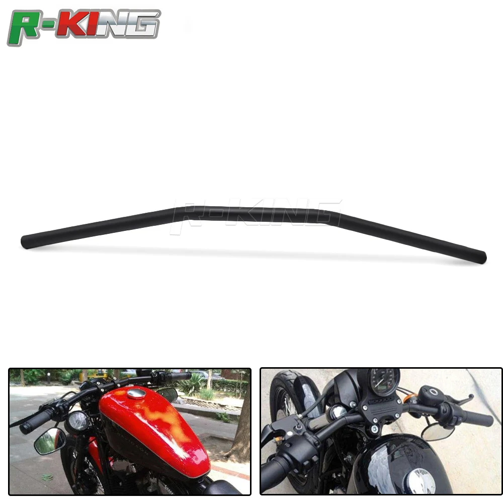 

Black Motorbike 1" Zero Drag Bar Handlebar 25mm Handle Bar for Harley Sportster XL 883 1200 Iron 883 Forty Eight 2007-2018