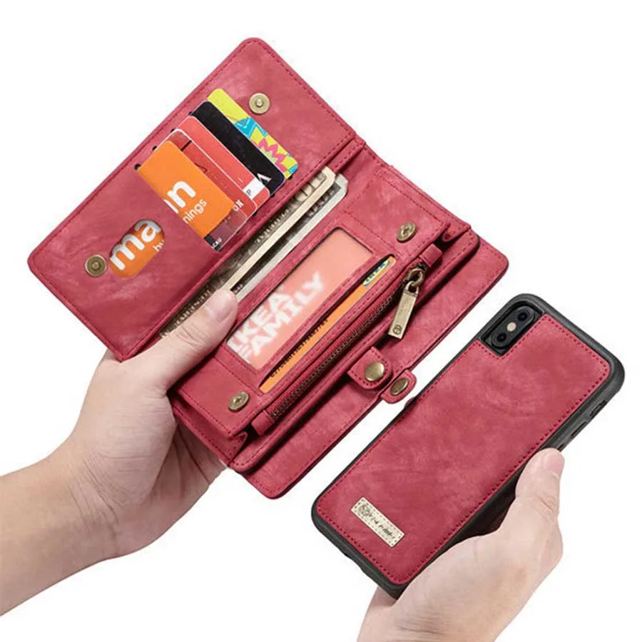 Leather Wallet Case for Samsung Galaxy S10 S10e 2-in-1 Detachable Phone Cover Card Wallet Flip Case for Samsung S10 Plus S10lite (26)