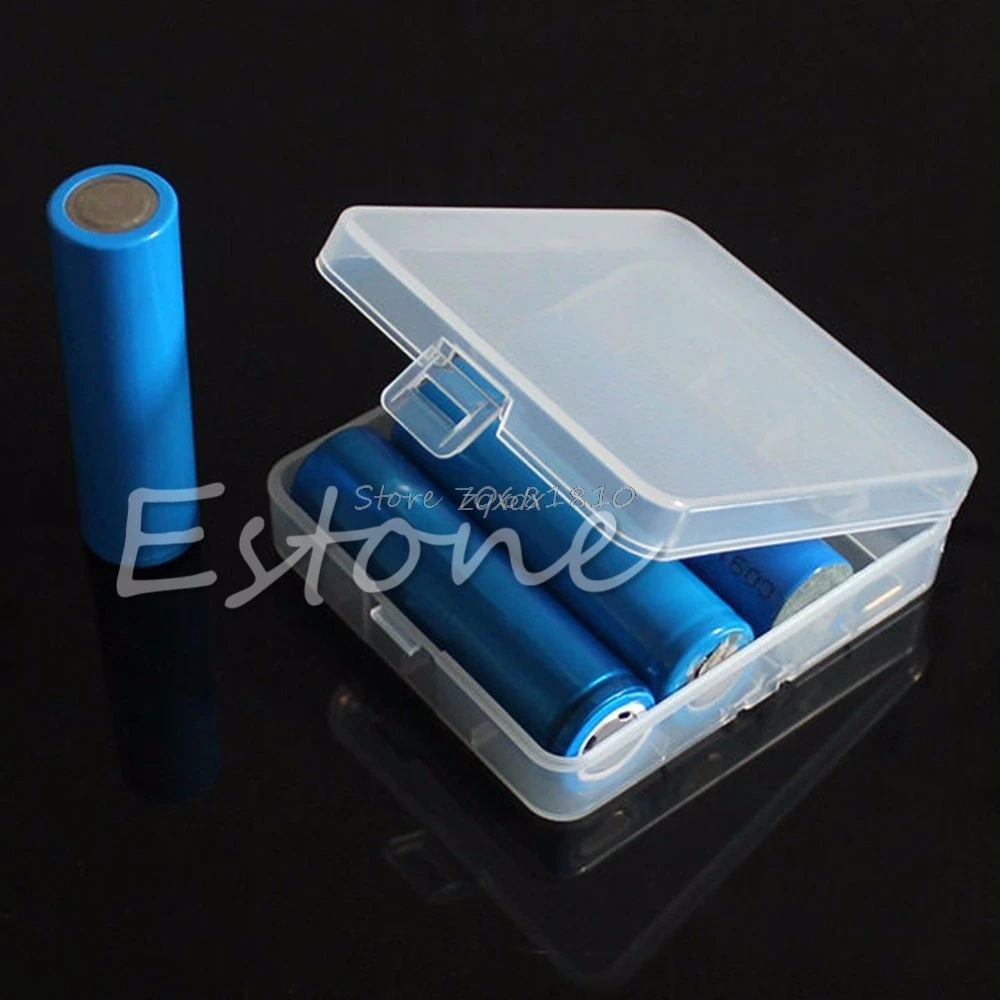 

Transparent Hard Plastic Case Holder Storage Battery Box for 4 x 18650 Batteries